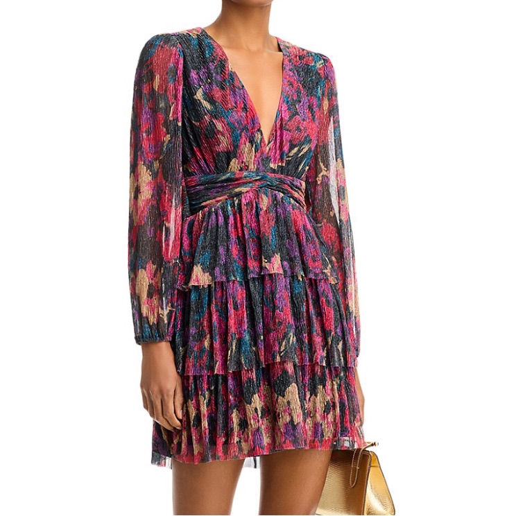 Aqua Tiered Mini Dress Size Small